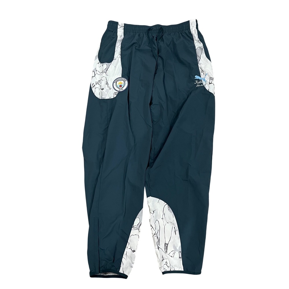Puma KidSuper Manchester City FC Travel Pants Gray Skies Mens Lg 606854 16 NWT